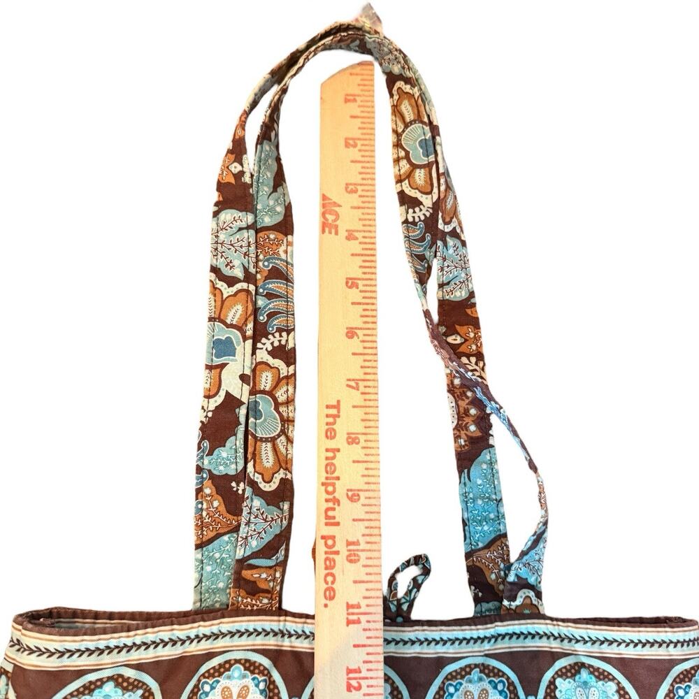 Vera‎ Bradley Retired Java Blue Small Tote/Shoulder Bag Preppy Classic - Picture 7 of 11